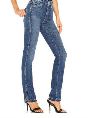 Mother The High Waisted Rascal Slice Undone Hem Size 25.